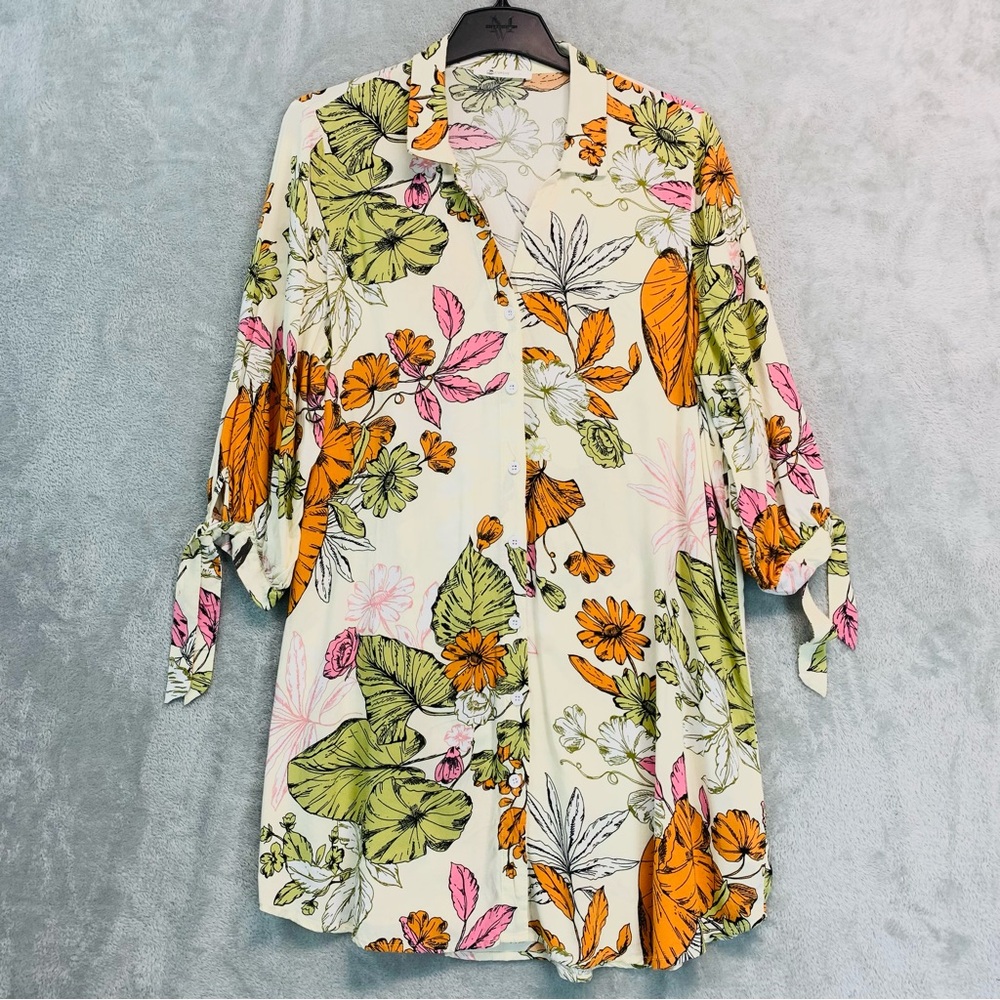 Cupshe Multicolor Floral Long Sleeve Dress